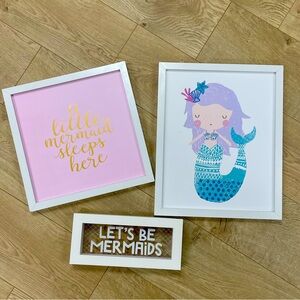 Mermaid Themed Wall Art Set